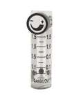 Oxygen Flow Meter 0.1-1.5 LPM For Fluid Filtration System With Acrylic Body Dope Design Easy Setup Control Valve Regulator Compatible 0.314 Inch Barbs For Quick Tube Connection Unidirectional Air Flow Durable Lab Grade, acrylic flow meter with scale