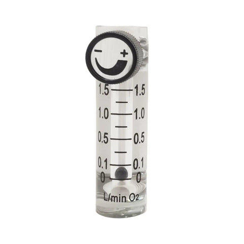 Oxygen Flow Meter 0.1-1.5 LPM For Fluid Filtration System With Acrylic Body Dope Design Easy Setup Control Valve Regulator Compatible 0.314 Inch Barbs For Quick Tube Connection Unidirectional Air Flow Durable Lab Grade, acrylic flow meter with scale
