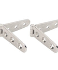 Tough As Nails Heavy Duty Strap Hinges, 1 Pair Real Deal Stainless Steel Marine Grade Hardware with three mounting holes.
