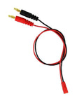 4mm Banana Plug To JST Charging Lead For RC Batteries, 20AWG Silicone Wire, 30Cm 11.8Inch Length, Pack Of 2, Plug And Play Charge Cable