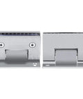 Frameless Shower Door Hinge For 8-10mm Glass Heavy Duty Brushed Stainless Steel Wall Mount Bracket 90 Degree Auto Close Fits Doors Up To 800mm Wide Dope Upgrade For Modern Bathrooms, front view