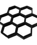 Reusable Honeycomb Concrete Mold Set For Walkways And Stepping Stones DIY Paver Path Maker for gardens, black polypropylene