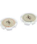 Universal Faucet Index Buttons For Two Handle Washerless Faucets One And Five Sixteenths Inch Outer Diameter Clear Acrylic With Gold Plating