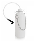 Shop Grade Heavy Duty Brake Bleeder Kit With 1L Vacuum Collection Bottle and 19.7 Inch Flexible Hose showing bottle with hose.