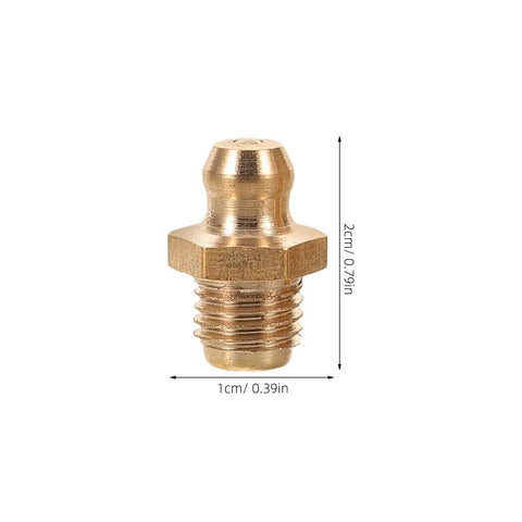 RunRotto 9 Piece Copper Grease Nipple Kit M8 Thread Universal Fittings For Cars Excavators Easy Install Hydraulic Lube Grease Coupler Covers, 1cm