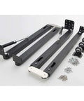 Components of Hidden Desktop Folding Connector Set For Space Saving Drop Down Tables Desks And Bar Cabinets Aluminum Alloy Construction