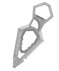 Everyday Carry Keychain Multitool With Bottle Opener Ruler Wrenches Saw File Protractor Alloy Steel Compact Lightweight EDC