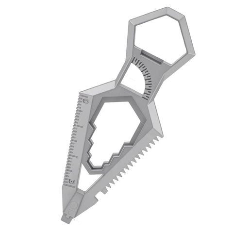 Everyday Carry Keychain Multitool With Bottle Opener Ruler Wrenches Saw File Protractor Alloy Steel Compact Lightweight EDC