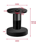 Adjustable metal furniture foot with dimensions, part of 10 Pcs Adjustable Metal Furniture Feet Replacement Scratch Resistant And Leveling Feet.
