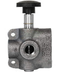 Two Way Hydraulic Single Selector Valve for Heavy Duty Performance, Handles Up To 2500 PSI, 20 GPM Flow, 1/2 Inch Work Ports