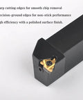 Pro Grade 60 Degree Threading Inserts Set For CNC Lathe, shown with cutting tips, universal 16ER AG60 And 16IR AG60 for steel machining.