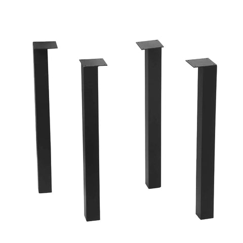 Beefy Industrial Rustic Heavy Duty Metal Table And Desk Leg Set Of 4 In Black 28 Inch High Iron Legs For DIY Projects Dining Tables Or Desks With Strong Load Bearing And Durable Construction