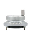 Side view of Pulse Generator Hand Wheel for CNC machines 5V 12V 24V 6 pin with 100 pulse rotary encoder, silver, 60mm size.