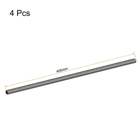 4 Pack Carbon Fiber Round Tube 5mm Outer Diameter 3mm Inner Diameter 400mm Length Pultruded Wing Tubing For RC Airplanes And Quadcopters