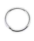 Close-up of a 4mm silver plated open jump ring, 21 gauge, part of 100 Pieces 4mm Silver Plated Open Jump Rings 21 Gauge Durable Jewelry Making Connectors For Clasps Charms And Necklaces Ideal For DIY Projects And Craft Enthusiasts.