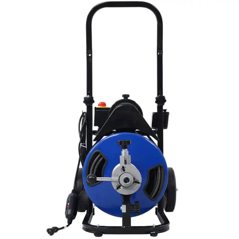 Heavy Guts Commercial Drain Auger Electric Snake With Sixty Feet Of Half Inch Cable Four Rotating Cutters And Quick Step Foot Switch