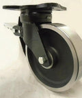 Heavy Duty 8 Inch Drop Forged Steel Caster with total lock design, metal frame for heavy hauling up to 3000 pounds.