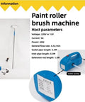 Electric Auto Feed Paint Roller System Automatic Suction Latex Paint Applicator Super Smooth Operation No Sweat Wall Coating Machine with specs