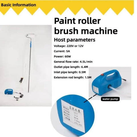 Electric Auto Feed Paint Roller System Automatic Suction Latex Paint Applicator Super Smooth Operation No Sweat Wall Coating Machine with specs