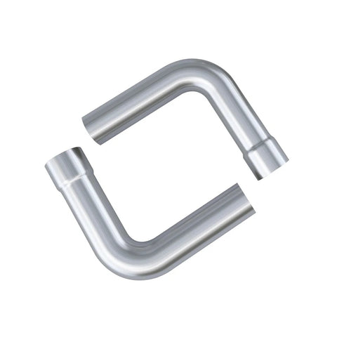 3-piece stainless steel mandrel-bend exhaust kit with 2.5-inch diameter U-bend and straight ends