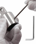 Top Shelf Marine Grade 316 Stainless Steel Bimini Top Hardware Kit with hex key and locking screw for boat accessories.
