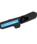 Handheld Electric Wire Stripper Tool Portable Electrical Cable Insulation Remover with ABS grip and slitting blade design.