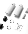 Long Range Outdoor Wireless Bridge For Point To Point Links 5.8 GHz 3 Km Extend Barn And Surveillance Networks, kit components
