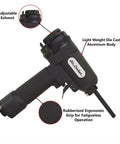 Heavy Duty Professional Air Punch Nailer With Piston Driver, lightweight aluminum body, adjustable exhaust, rubber grip for tasks.