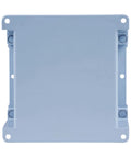 Heavy Duty Pvc Junction Box Six By Six By Four Inches With 172 Cubic Inch Capacity Matte Gray Housing, front view for clean cable organization.