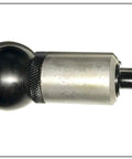 Heavy Duty Spring Loaded Pull Pin With 3/8 Inch Plunger, steel barrel and phenolic knob, side view.