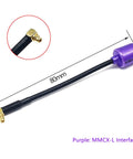 Purple 5.8G Lollipop 4 FPV High Gain 2.3dBi Omni RHCP Transmitter and Receiver AngleMMCX Antenna, 80mm with MMCX-L interface