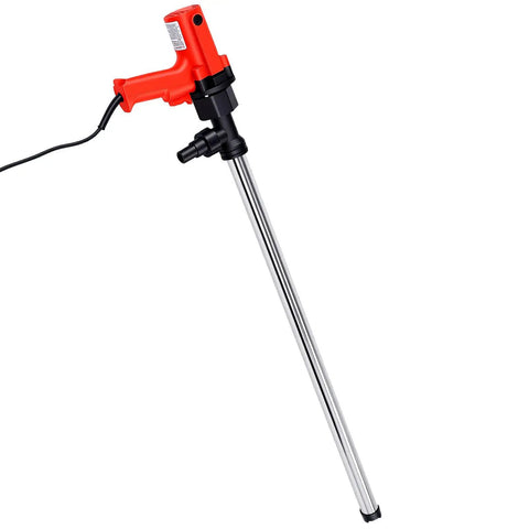Eujgoov Electric Drum Pump For 200L And 220L Containers Fast Liquid Transfer 60 To 75 Liters Per Minute With 6 Gear Speeds For Workshops And Industrial Use Efficient Handheld Design