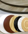 Various styles of Wood Round Dining Turntable Lazy Susan Rotating Serving Tray 20 To 40 Inch For Home Kitchen Counter