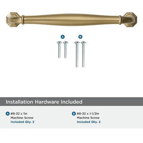 Top Shelf Brushed Brass Cabinet Pulls 10 Pack 5 Inch Center To Center Heavy Duty Solid Metal Handles Warm Gold Finish with screws