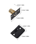 Adjustable Door Ball Catch With Invisible Design, 4 Sets Stainless Steel With Strike Plate, Cabinet Door Hardware In Black Finish