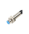 Heavy Duty Photoelectric Sensor Ev130M Industrial Switch Transducer close-up with blue cap, metal body, designed for harsh workshop conditions.