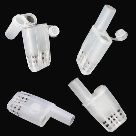 Four transparent plastic queen bee cages from the Plastic Queen Bee Cages 20 Pack Transporting Catcher Kit For Beekeeping Non Grafting Queen Cages Rearing Cup Kit For Indoor Outdoor Use Durable Lightweight Cage Set For Easy Queen Management Beekeeper Favorite Gear