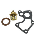 Heavy Duty 143 Degree Engine Thermostat Kit For 60 To 75 Hp Three Cylinder Outboards includes thermostat and gaskets.