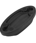 Front Wheel Riser Block For Indoor Bike Trainer Stand Non Slip Floor Protection Pad in black, side angle view