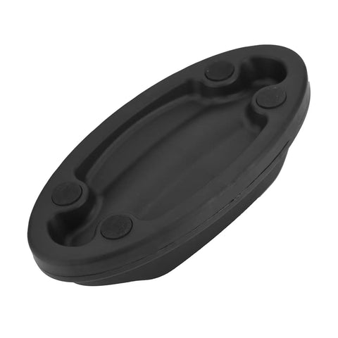 Front Wheel Riser Block For Indoor Bike Trainer Stand Non Slip Floor Protection Pad in black, side angle view