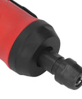 Close-up of Heavy Hitter Pneumatic Air Die Grinder turning 18000 RPM with a black chuck for precision tasks.