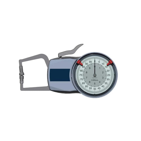 Knockout Precision Digital Inside Outside Caliper Gauge With Slick Jaws for accurate foam and metal measurements, frontal view.