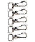 Five Pack 304 Stainless Steel Top Snap Hooks 28mm Quick Release Boat Shackles Spring Clips For 1 Inch Straps Marine Grade Durable Clip Design