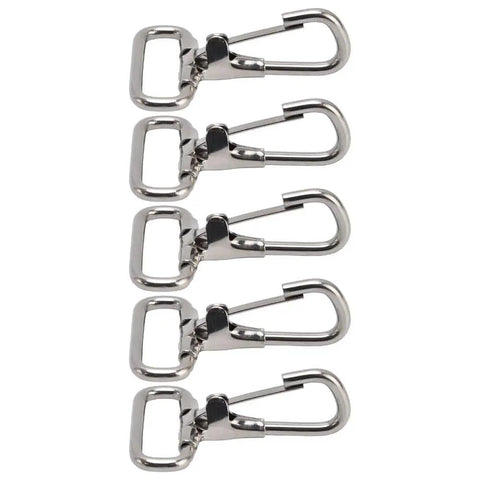 Five Pack 304 Stainless Steel Top Snap Hooks 28mm Quick Release Boat Shackles Spring Clips For 1 Inch Straps Marine Grade Durable Clip Design