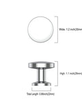 Polished Chrome Cabinet Knobs 20 Pack For Kitchen Cabinets Dressers And Drawers Zinc Hardware Durable Finish Easy Install With Dimensions