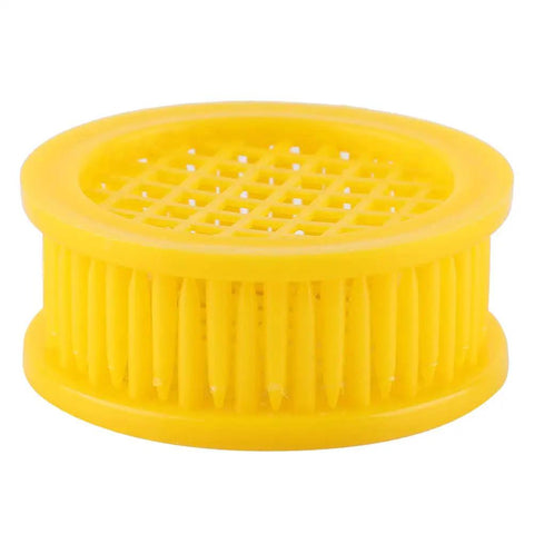 Yellow ABS queen cage from Six Piece Beekeeping Queen Rearing Box Kit With Plastic Queen Cages For Isolation DIY Queen Production Pro Grade