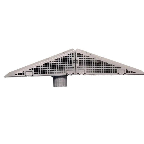 Side view of Wedge Downspout Guard 2 Pack That Prevents Clogged Downspouts From Leaves And Debris Reduces Gutter Cleanouts Directs Debris