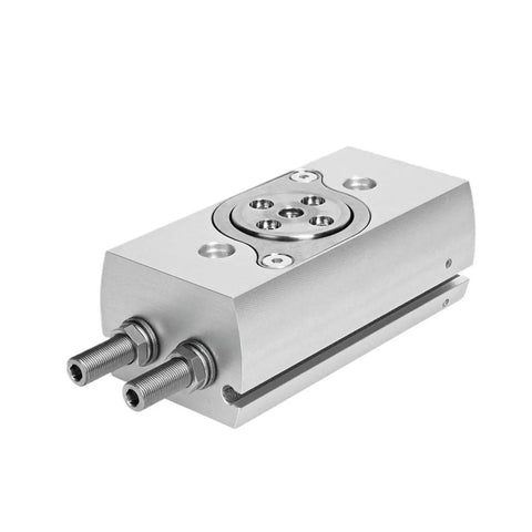 Heavy Duty Rotary Cylinder Pneumatic Actuator For Industrial Machinery Plug And Play Compact Design with metallic body and precise fittings.