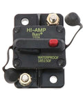 Top view of Type III 150A Flush Mount Circuit Breaker With Waterproof Sealed Housing Built For Boats And Trucks Ready To Roll Ignition Protected SAE J1171 Compliant 1 Piece Heavy Duty High Amperage