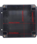Internal view of Project Box ABS Black Electrical Junction Box IP65 Outdoor Waterproof Enclosure With Cable Glands for DIY